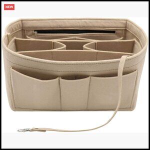 Felt Purse Organizer Insert Handbag Bag In Bag Multi Pocket Lightweight